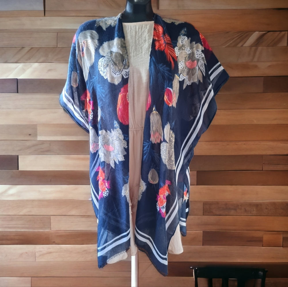 Woven Heart Beach Kimono or Shawl NWT